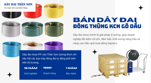 Dây đai đóng thùng, đai kiện hàng KCN Gò Dầu