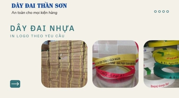 Dây đai nhựa in logo Đồng Nai