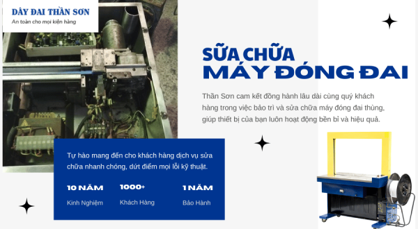 Sửa chữa, bảo dưỡng máy đóng đai tại Bến Tre